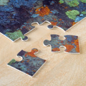 《植物》アスペンの覆われた岩の上の葉 ジグソーパズル (側面)