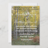 《植物》アスペンの黄色い光の招待 招待状 (正面)