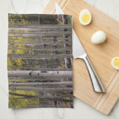 《植物》アスペンの黄色 キッチンタオル (四つ折り)