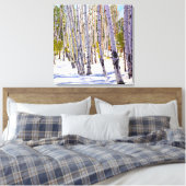 《植物》アスペンのSnow Canvas Print キャンバスプリント (インサイチュ (寝室))