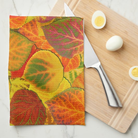 《植物》アスペンはコラージュに無地のなメドレー1を去ります キッチンタオル (四つ折り)