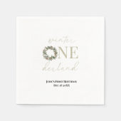 《植物》アスペンウィンターワンダーランド紙ナプキンズ スタンダードカクテルナプキン (正面)