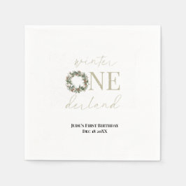 《植物》アスペンウィンターワンダーランド紙ナプキンズ スタンダードカクテルナプキン