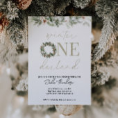 《植物》アスペンウィンターワンダーランド1歳の招待状 招待状