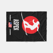 《植物》アスペンウサスキーリゾートロッキーマウンテンズアメリカンスキー フリースブランケット (正面(横))