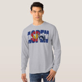 《植物》アスペンコロラドウィズスノースキーヤー Tシャツ (正面フル)