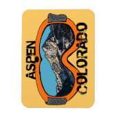 《植物》アスペンコロラドオレンジ色のスノーゴーグルマグネット マグネット (縦)