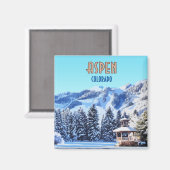 《植物》アスペンコロラドスキーリゾートマウンテンズ マグネット (正面/裏面)