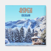 《植物》アスペンコロラドスキーリゾートマウンテンズ マグネット (正面)