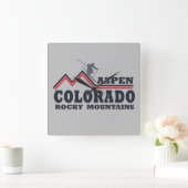 《植物》アスペンコロラドスキーリゾート スクエア壁時計 (ホーム)