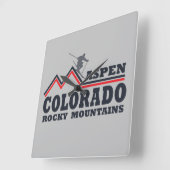 《植物》アスペンコロラドスキーリゾート スクエア壁時計 (傾斜)