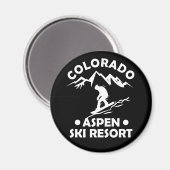 《植物》アスペンコロラドスキーリゾート マグネット (正面/裏面)