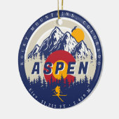 《植物》アスペンコロラドフラッグスキーマウンテンサンセットディ土産 セラミックオーナメント (左)