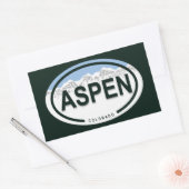 《植物》アスペンコロラドマウンテンラベルシール 長方形シール (封筒)