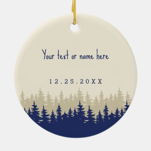 《植物》アスペンコロラドレトロサンセットキャンピングデミダーズ セラミックオーナメント (裏面)