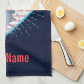 《植物》アスペンコロラドレトロスキーヤーヴィンテージUSAスキー キッチンタオル (四つ折り)