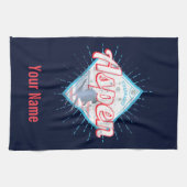 《植物》アスペンコロラドレトロスキーヤーヴィンテージUSAスキー キッチンタオル (横)