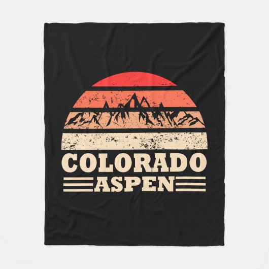 《植物》アスペンコロラドヴィンテージスキー フリースブランケット (正面)