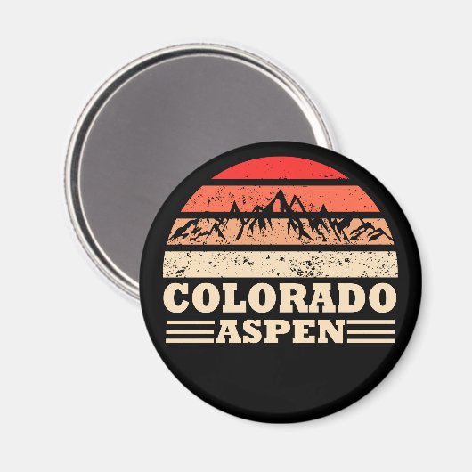 《植物》アスペンコロラドヴィンテージスキー マグネット (正面/裏面)