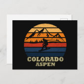 《植物》アスペンコロラドヴィンテージスノーボーダー シーズンポストカード (正面/裏面)