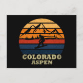 《植物》アスペンコロラドヴィンテージスノーボーダー シーズンポストカード (正面)