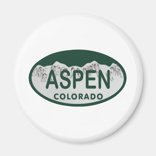 《植物》アスペンコロラド免許プレート マグネット (正面)