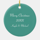 《植物》アスペンスキーサークルパーソナライズされた セラミックオーナメント (裏面)