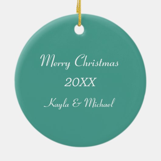 《植物》アスペンスキーサークルパーソナライズされた セラミックオーナメント (裏面)