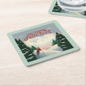 《植物》アスペンスキーヤー |コロラド スクエアペーパーコースター (アングル)