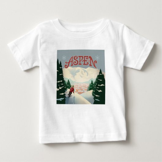 《植物》アスペンスキーヤー |コロラド ベビーTシャツ (正面)
