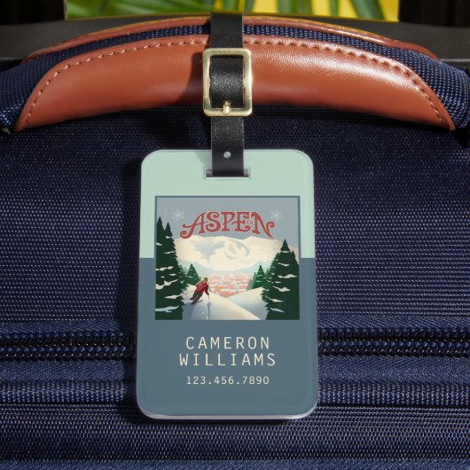 《植物》アスペンスキーヤー |コロラド ラゲッジタグ (正面インサイチュ2)