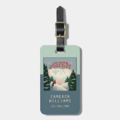 《植物》アスペンスキーヤー |コロラド ラゲッジタグ (正面縦)