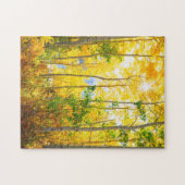 《植物》アスペンツリーイン秋|シエラネバダ山脈（カリフォルニア州） ジグソーパズル (横)