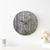 《植物》アスペンツリーウッドランド ラージ壁時計 (ホーム)