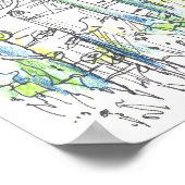 《植物》アスペンツリーグローブペン及びインクスケッチ ポスター (角)