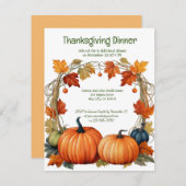《植物》アスペンツリーズサンクスギビングデイディナー招待状 招待状 (正面/裏面)