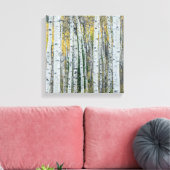 《植物》アスペンツリートランク |コロラド州,《植物》アスペン キャンバスプリント (インサイチュ (リビング))