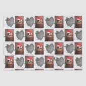 《植物》アスペンツリー素朴ウッドハートファミリーフォトクリスマスWra 薄葉紙 (正面)