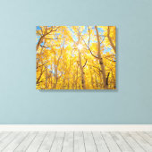 《植物》アスペンツリー |シエラネバダ山脈（カリフォルニア州） キャンバスプリント (インサイチュ (ウッドフロア))