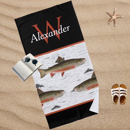 《植物》アスペンバーク素朴トラウト漁師リバーレイクハウス ビーチタオル