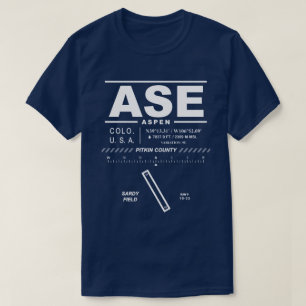 《植物》アスペンピッキンカウンティ空港ASE Tシャツ