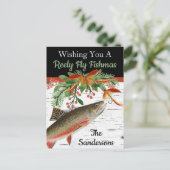 《植物》アスペンマスを望むReely Fly FishmasクリスマスH シーズンポストカード (スタンド正面)