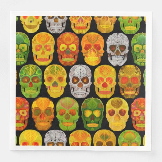 《植物》アスペンリーフスカルシームレスパターン2018 (正面)