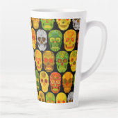 《植物》アスペンリーフスカルシームレスパターン2018 カフェラテマグ (右)