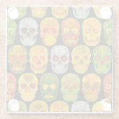 《植物》アスペンリーフスカルシームレスパターン2018 ガラスコースター (裏面)