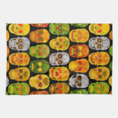 《植物》アスペンリーフスカルシームレスパターン2018 キッチンタオル (横)