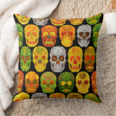 《植物》アスペンリーフスカルシームレスパターン2018 クッション (ブランケット)