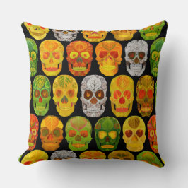 《植物》アスペンリーフスカルシームレスパターン2018 クッション