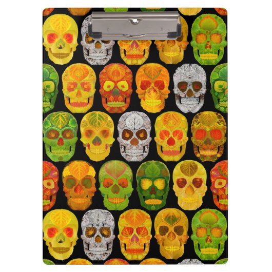 《植物》アスペンリーフスカルシームレスパターン2018 クリップボード (正面)