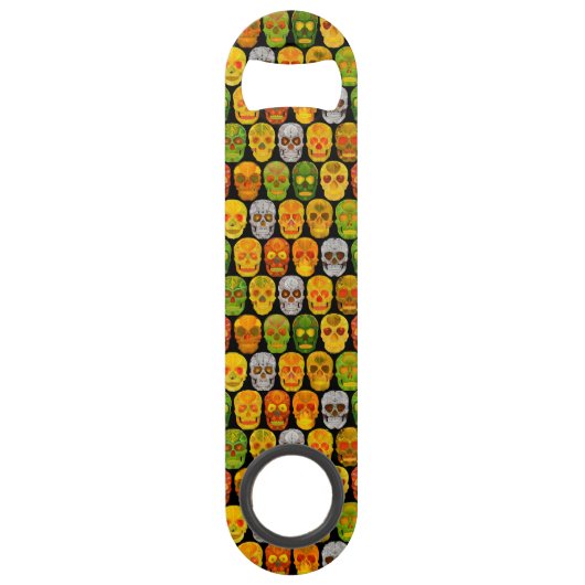 《植物》アスペンリーフスカルシームレスパターン2018 スピード栓抜き (正面)